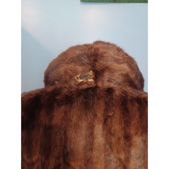 IR Fox New York Striped Fur Wrap Cape Women One Size Brown 1950 - Picture 10 of 15